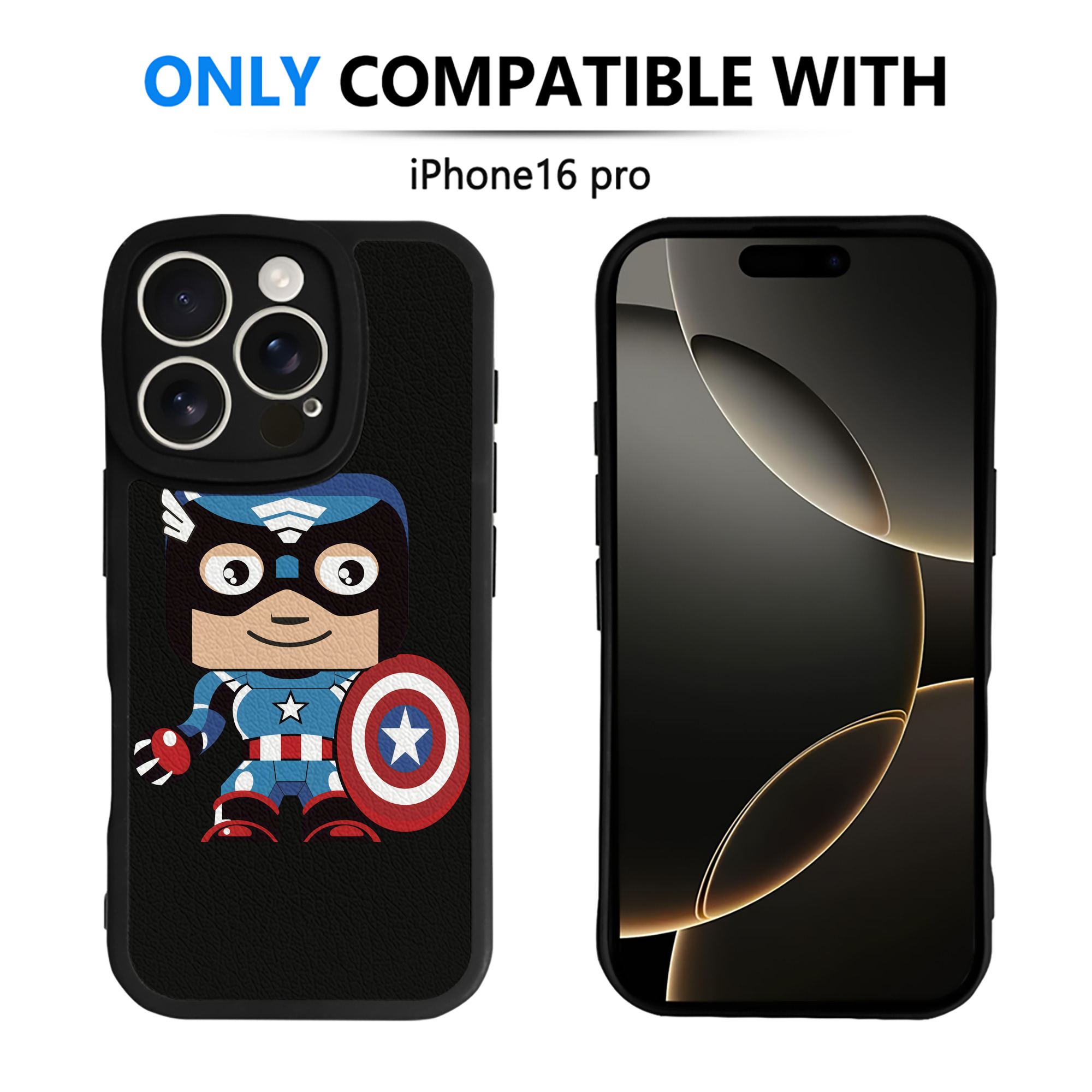 （画像用） アベンジャーズ The Avengers 【iPhone 16シリーズ対応】シリコンスマホケース（レザー調） 材質：シリコン